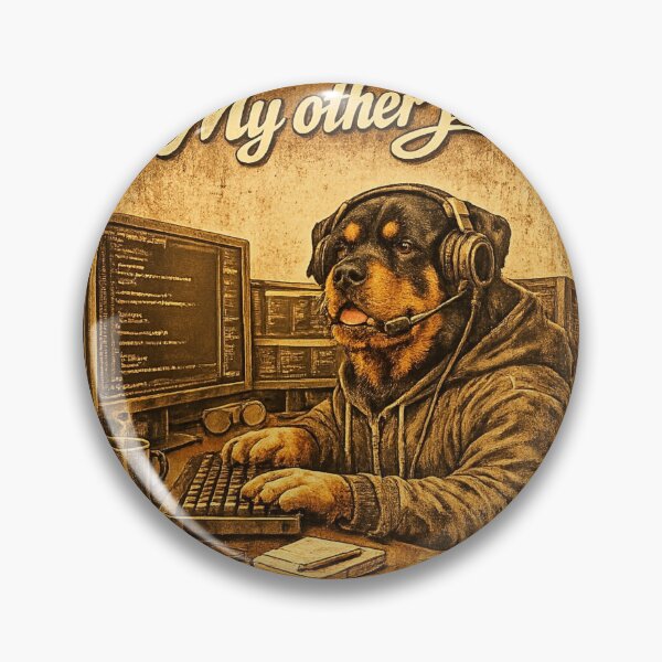 Item preview, Rottweiler Programmer My Other Job Funny Tech Dog designed and sold by FANTASYoDarknes.