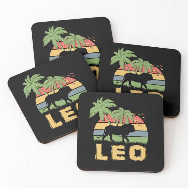 Item preview, Leo Zodiac Sign Lion Tropical Sunset Silhouette designed and sold by marke770.