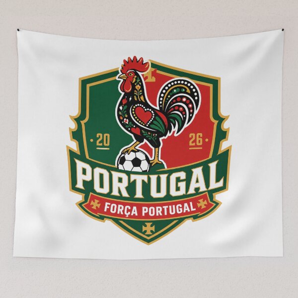 Item preview, Portugal 2026 Rooster Football Crest designed and sold by RedCircleArt.
