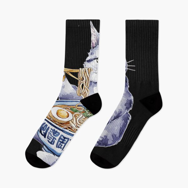 Item preview, Cat Eating Ramen Japanese Noodle Soup designed and sold by AmaXONIC.