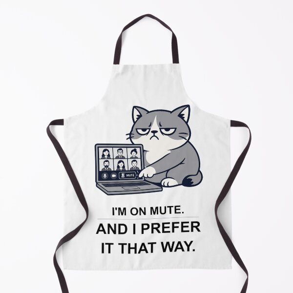 Item preview, Funny Grumpy Cat I'm On Mute And I Prefer It That Way — Zoom Call Office Humor T-Shirt Gift for Remote Workers designed and sold by OfficeWhiskers.
