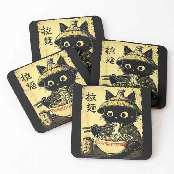 Item preview, Ramen Sake Japanese Black Cat Noodles Lover designed and sold by AmaXONIC.