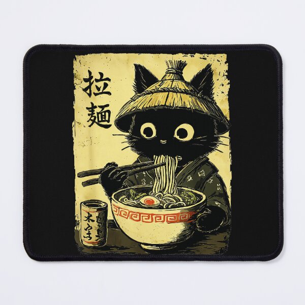 Item preview, Ramen Sake Japanese Black Cat Noodles Lover designed and sold by AmaXONIC.