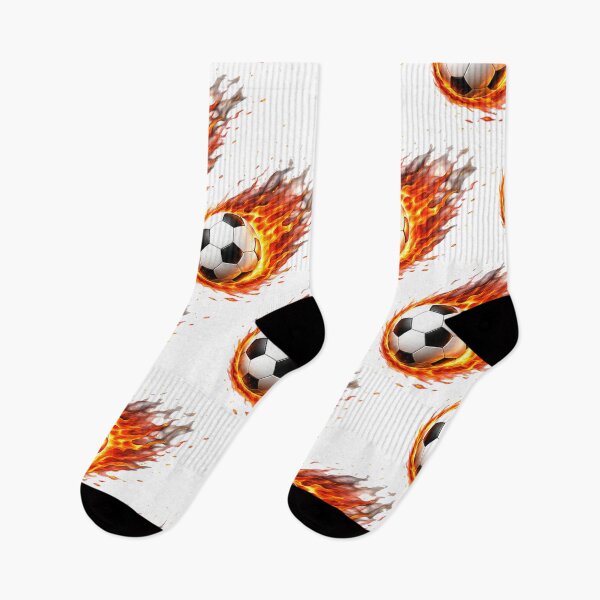 Item preview, Flaming Soccer Ball Pattern – Fire Football Seamless Design designed and sold by Seculinator.