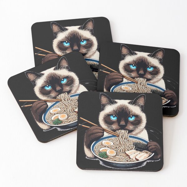 Item preview, Siamese Cat Ramen Noodles Japanese Food Cat Lover designed and sold by AmaXONIC.