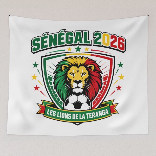 Item preview, Senegal 2026 Teranga Lions Football Crest designed and sold by RedCircleArt.