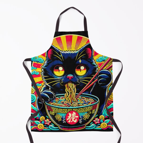 Item preview, Black Cat Ramen Lover Eating Noodles Japanese Food designed and sold by AmaXONIC.