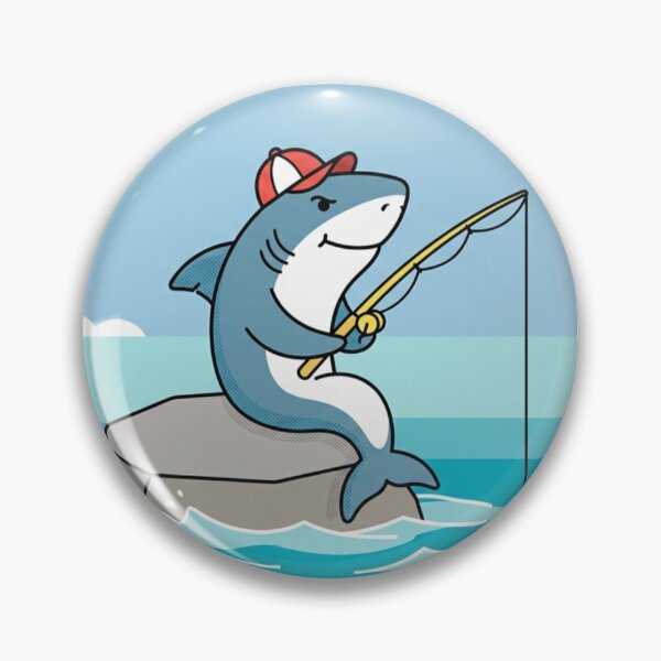 Item preview, Fishing Shark – Funny Ocean Animal Design designed and sold by Dogandesighn.