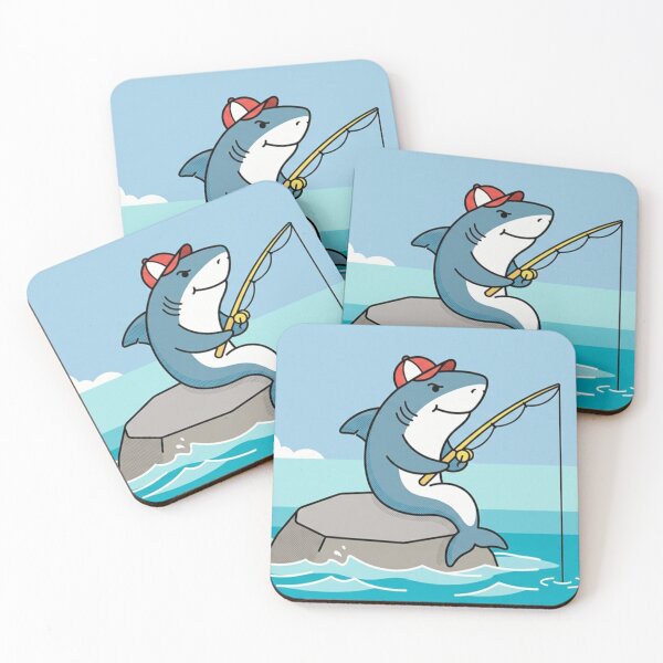 Item preview, Fishing Shark – Funny Ocean Animal Design designed and sold by Dogandesighn.