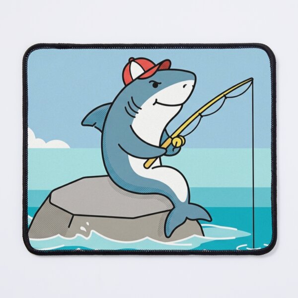 Item preview, Fishing Shark – Funny Ocean Animal Design designed and sold by Dogandesighn.