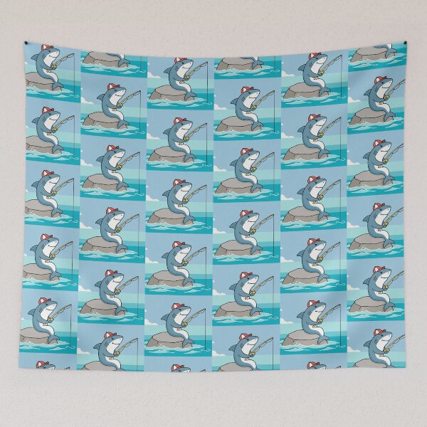 Item preview, Fishing Shark – Funny Ocean Animal Design designed and sold by Dogandesighn.
