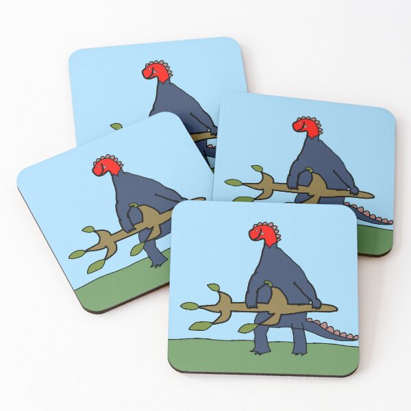 Item preview, Funny Dinosaur Holding a Branch Cartoon designed and sold by harofinn.