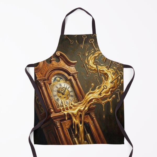 Item preview, Surreal Liquid Gold Grandfather Clock and Keys designed and sold by Gifter-ly.