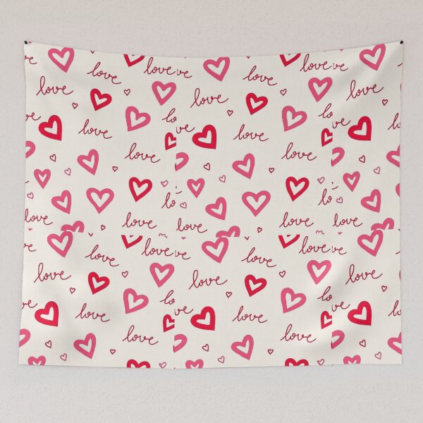 Item preview, Love Hearts Pattern | Romantic Valentine Aesthetic designed and sold by DesignsByTaara.