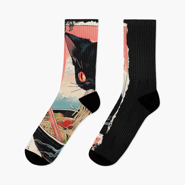 Item preview, Ramen Black Cat Japanese Food Lover Noodles designed and sold by AmaXONIC.