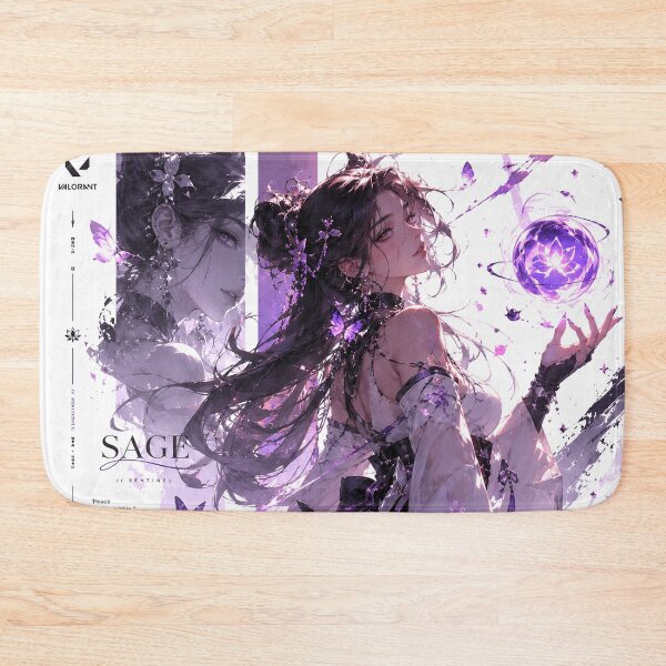 Item preview, Valorant Sage Anime Purple Aesthetic Art Print | Mystic Butterfly Mage Gamer Poster designed and sold by NBT-NOVA.