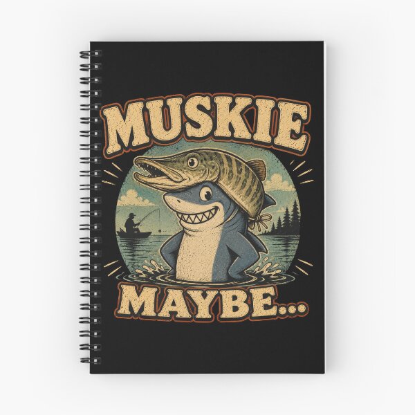 Item preview, Muskie Maybe Funny Fishing Shark Art designed and sold by Retr0Tshirts.