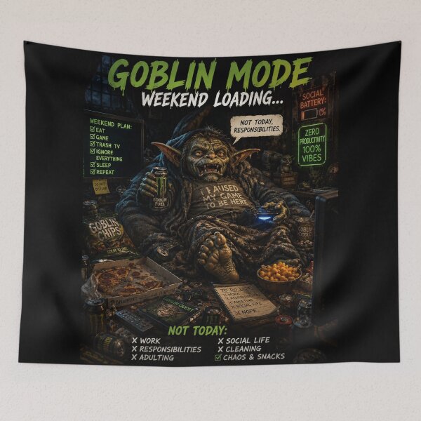 Item preview, Goblin Mode Weekend Funny Gaming Lazy Humor Introvert Gift designed and sold by irfanshikh.