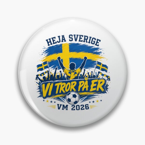 Item preview, Sweden 2026 Football Supporter Pride designed and sold by RedCircleArt.