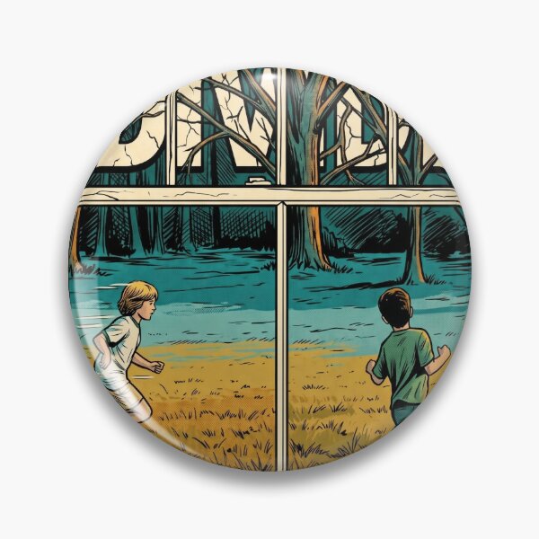 Item preview, The Great Divide Nostalgic Window Boys Running Art designed and sold by Brilleking.