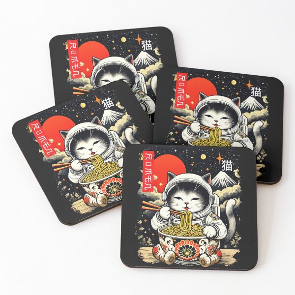 Item preview, Ramen Neko Cat Astronaut Space Japanese Food Lover designed and sold by AmaXONIC.