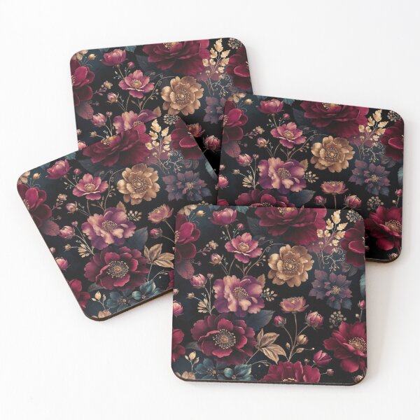 Item preview, Burgundy Floral Pattern | Dark Romantic Flowers | Luxury Botanical Design designed and sold by GalleryPeak.