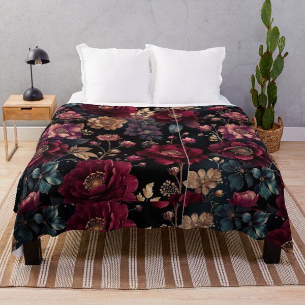Item preview, Burgundy Floral Pattern | Dark Romantic Flowers | Luxury Botanical Design designed and sold by GalleryPeak.