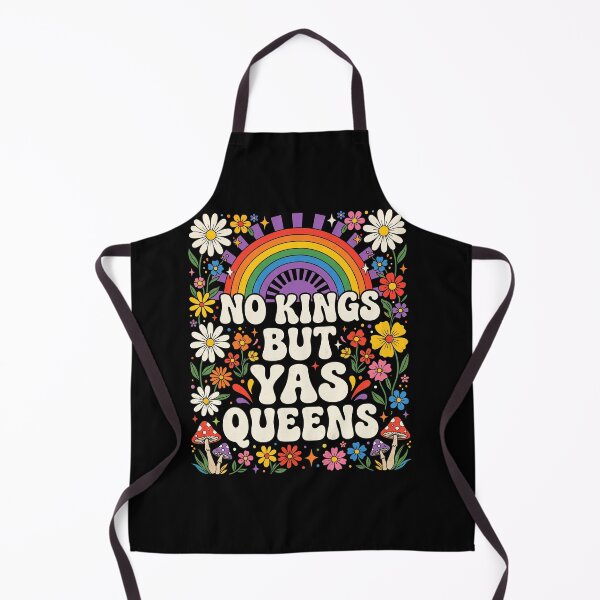 Item preview, No Kings But Yas Queens Retro Rainbow Pride Protest Shirt designed and sold by ArcaneArtistry.