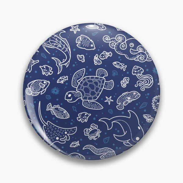 Item preview, Aquatic Outline Pattern designed and sold by Wayne Minnis.