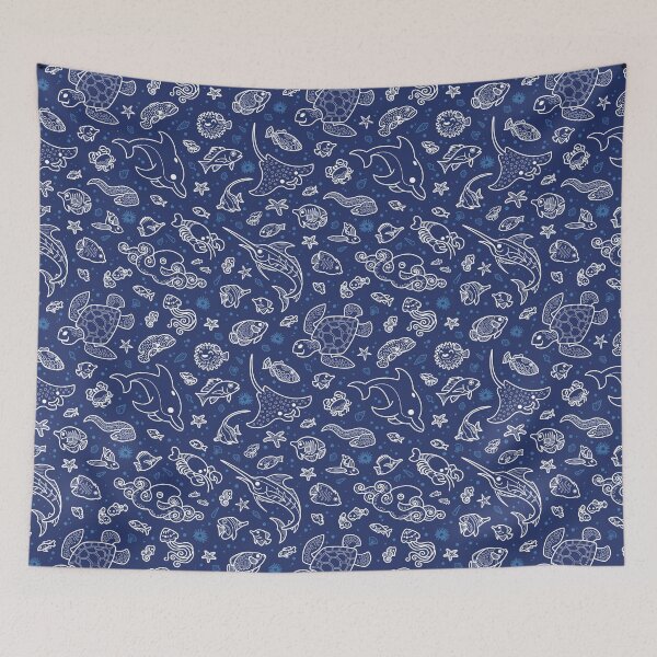 Item preview, Aquatic Outline Pattern designed and sold by Wayne Minnis.