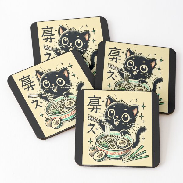 Item preview, Ramen Black Cat Japanese Noodles Lover designed and sold by AmaXONIC.