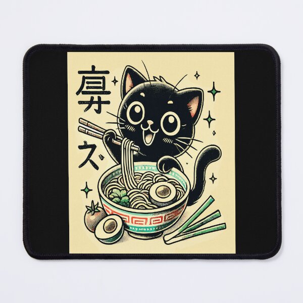 Item preview, Ramen Black Cat Japanese Noodles Lover designed and sold by AmaXONIC.