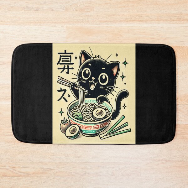 Item preview, Ramen Black Cat Japanese Noodles Lover designed and sold by AmaXONIC.
