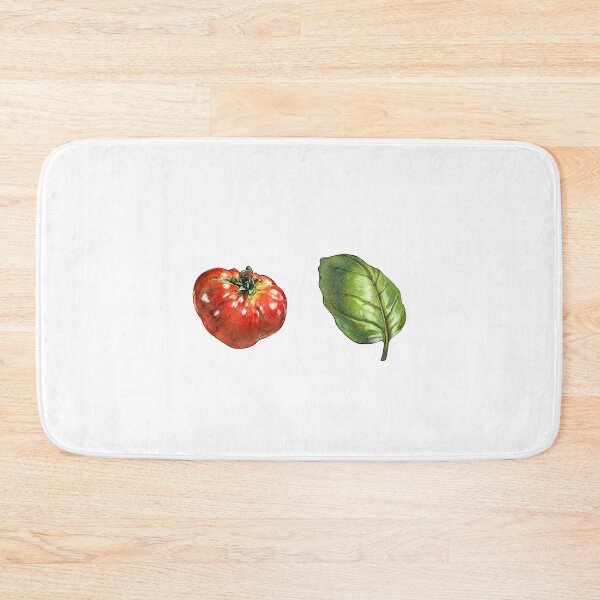 Item preview, Tomato and Basil Set - Watercolor art designed and sold by AquarellChill.