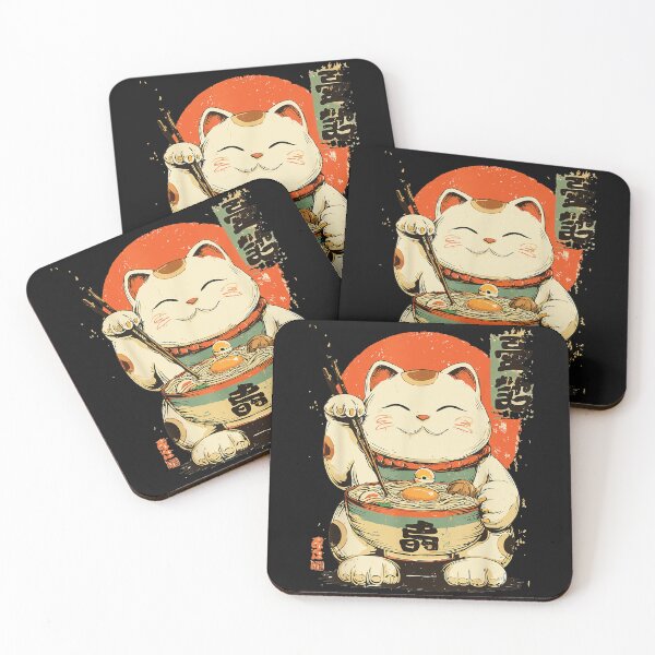 Item preview, Ramen Cat Maneki Neko Lucky Fortune Japanese Food Feline Lover designed and sold by AmaXONIC.