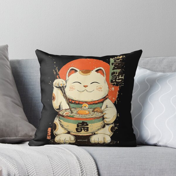 Item preview, Ramen Cat Maneki Neko Lucky Fortune Japanese Food Feline Lover designed and sold by AmaXONIC.