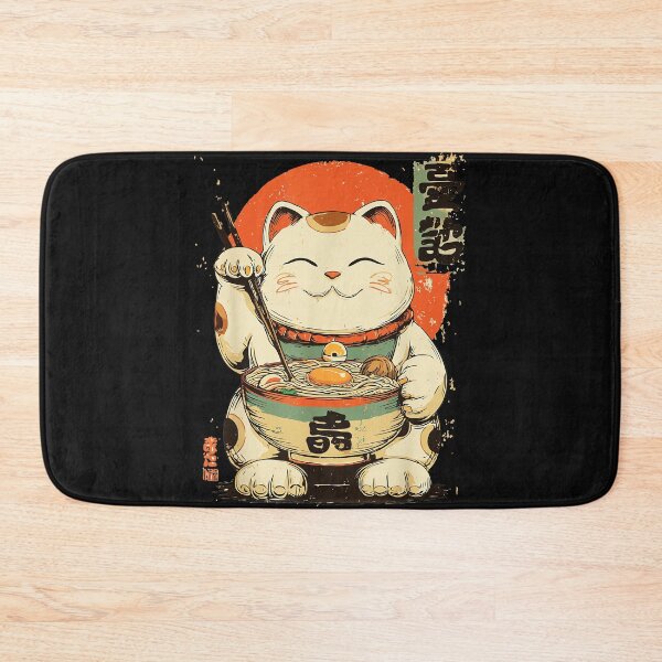 Item preview, Ramen Cat Maneki Neko Lucky Fortune Japanese Food Feline Lover designed and sold by AmaXONIC.