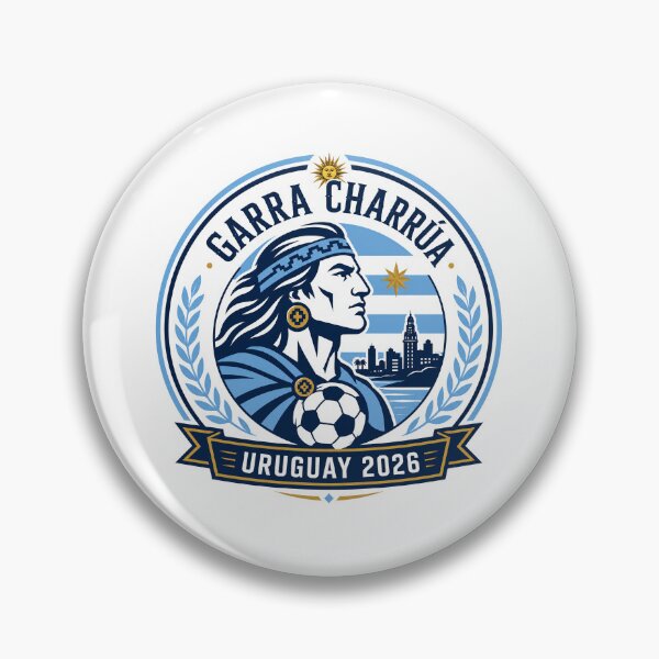 Item preview, Uruguay 2026 Garra Charrua Football Crest designed and sold by RedCircleArt.