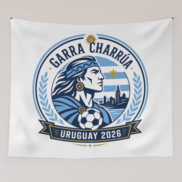 Item preview, Uruguay 2026 Garra Charrua Football Crest designed and sold by RedCircleArt.