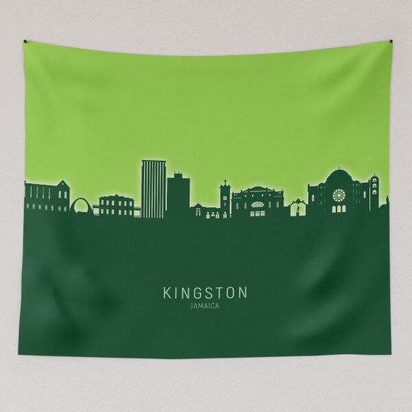 Item preview, Kingston Jamaica Skyline designed and sold by ArtPrints.
