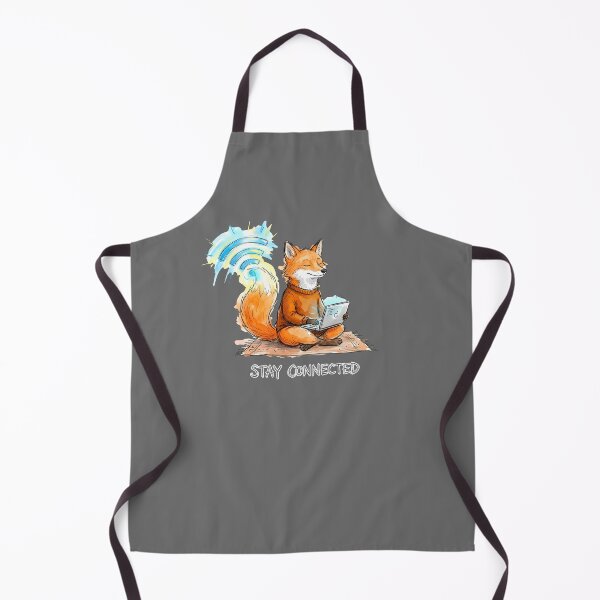Item preview, Stay Connected - Cozy Fox with Laptop Watercolor Art designed and sold by SoulPT.