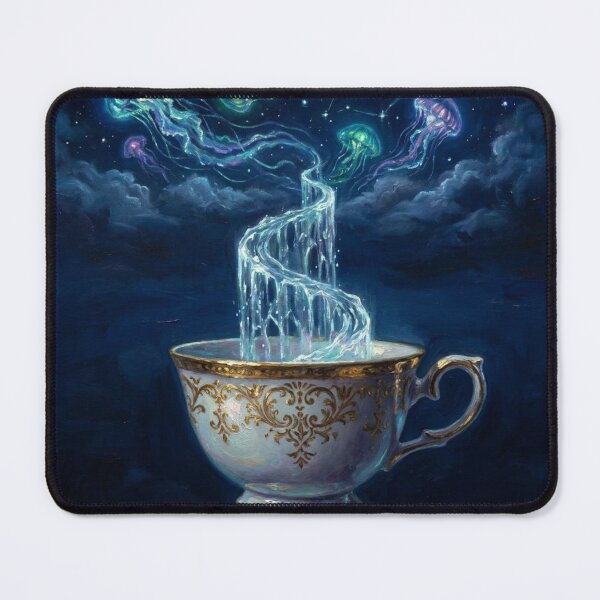 Item preview, Cosmic Jellyfish Spiral Tea Surreal Art designed and sold by Gifter-ly.