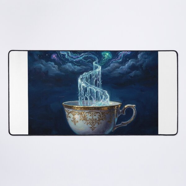 Item preview, Cosmic Jellyfish Spiral Tea Surreal Art designed and sold by Gifter-ly.