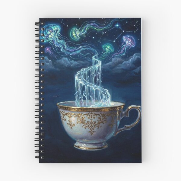 Item preview, Cosmic Jellyfish Spiral Tea Surreal Art designed and sold by Gifter-ly.