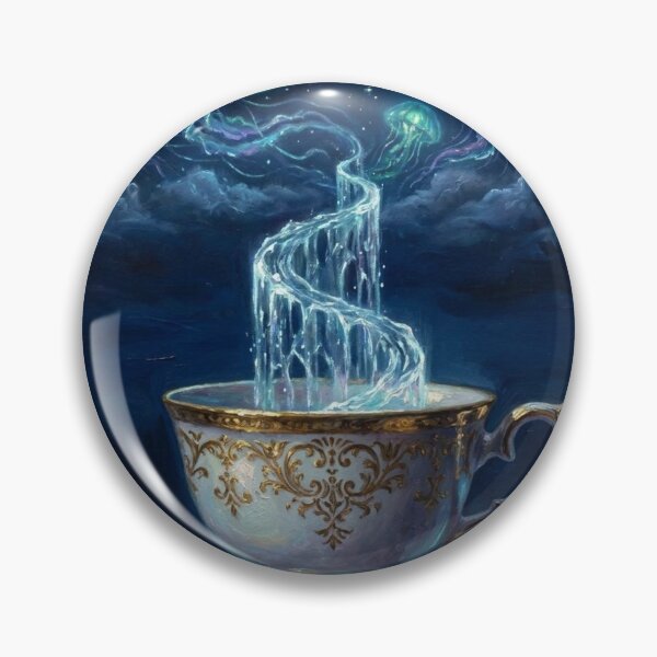 Item preview, Cosmic Jellyfish Spiral Tea Surreal Art designed and sold by Gifter-ly.