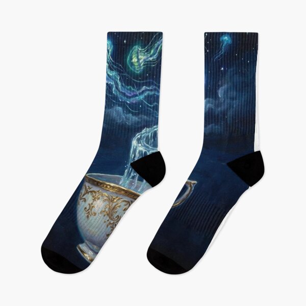 Item preview, Cosmic Jellyfish Spiral Tea Surreal Art designed and sold by Gifter-ly.