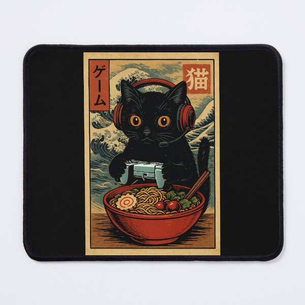 Item preview, Game Cat Neko Gamer Feline Ramen Japanese Food Fan designed and sold by AmaXONIC.