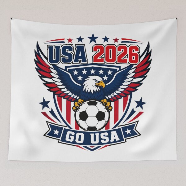 Item preview, USA 2026 Eagle Soccer Crest designed and sold by RedCircleArt.