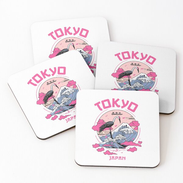 Item preview, Tokyo Japan Aesthetic Crane and Mountain Art designed and sold by Colorful-Garden.