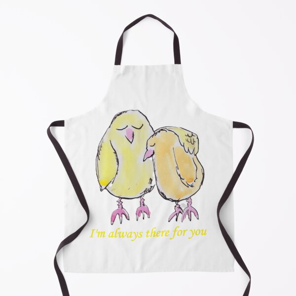 Item preview, 2 yellow birds comforting designed and sold by Inky Fingers Illustrations.